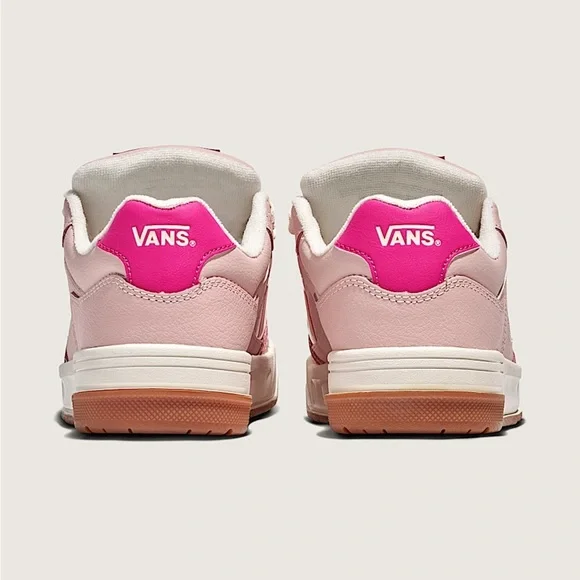 VANS UNISEX PINK AND WHITE SNEAKERS SIZE:
5 - men
6.5 - women - Picture 4 of 14